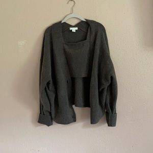 H&M Gray Cardigan Set